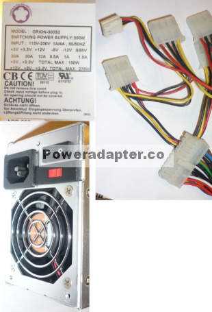 LEADING THE NEW MILLENNIUM ORION-300S2 ATX POWER SUPPLY 5V 30A - Click Image to Close